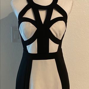 Black and White Cut-Out Dress.